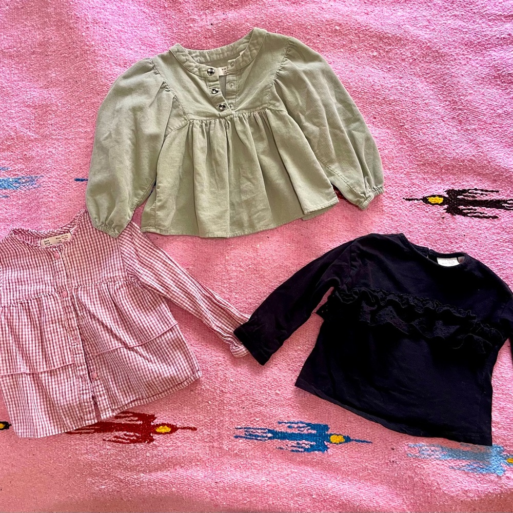 Bundle of Zara baby girl tops 18-24 months